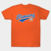 Men Black Print T-shirt Denver-Broncos No-Cut Transfer Paper Print Cotton Tshirt M