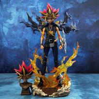 Anime Yu-Gi-Oh!-Dark Yugi Atem Action Figures Desktop Decoration Anime Model Figures Double-Headed Computer Case Decoration Gift with box