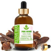 Pure Herbs Clove Bud (Syzygium aromaticum) Pure & Natural Therapeutic Grade Essential Oil Glass 5 ml