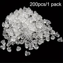 Clear Silicone Earring Backs - Non-Slip Grip, Secure Fit for Pierced Earrings, Jewelry Making,DIY Crafts - Compatible with Studs