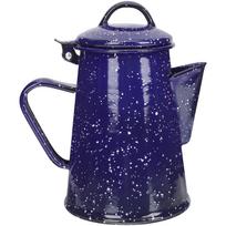 Water Pitcher Enamel Coffee Pot Handle Design Kettle Storage Multipurpose Blue Handheld Large Tea mėlyna