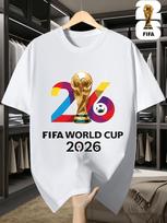 2026 USA-Canadian Cup, FIFA Football-themed Fun Print Men's Short-sleeved T-shirt, Fashionable and Trendy Summer Top, a Must-have for Football Fans, S balta