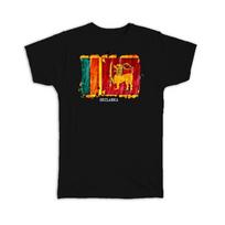 Gift T-Shirt : Sri Lanka Flag Asia Travel Expat Country Watercolor 3XL