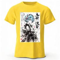 Anime Re Rem Inkjet Style Pure Cotton Short Sleeved Summer Men Fashion Casual Sports T-shirt Loose Large Breathable Top M