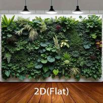 Modern Greenery Tapestry, Lush Vertical Garden with Tropical Foliage and Ferns Wall Decor 47.2x31.5inch/120*80cm