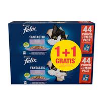 PURINA Felix Fantastic Selection of flavors in jelly – šlapias kačių maistas – 44x85g + 44x85g GRATIS