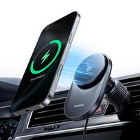 Baseus PrimeTrip VC2 Pro Cooling Magnetic Clamp Car Mount Wireless Charger 25W Cosmic juodos spalvos