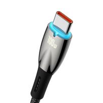 Baseus Glimmer Series Fast Charging Data Cable USB-A – USB-C 100W 1m juodos spalvos