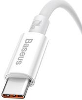 Baseus Superior Series Fast Charging Data Cable USB – USB-C 100W 0.25m Moon baltos spalvos