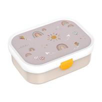 Smėlio spalvos iš plastiko vaikiška pietų dėžutė Sunshine & Rainbow – Mepal