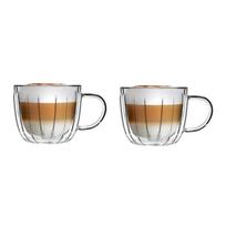 Iš stiklo puodeliai 2 vnt. kapučino 350 ml Tulip – Vialli Design