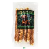 Real Dog Snack odos ritinys, apsuktas vištiena, skanėstas šunims; 500g