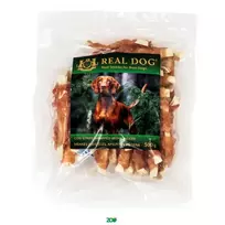 Real Dog Snack menkės juostelės apvyniotos vištiena, skanėstas šunims; 500g