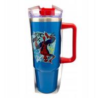 MARVEL SPIDER-MAN termo puodelis su rankena ir šiaudeliu, 900 ml