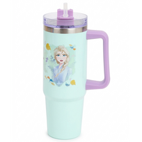 DISNEY FROZEN termo puodelis su rankena ir šiaudeliu, 900 ml