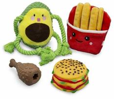 Žaislas šuniui, pliušinis Buki France Food PET002, 12 cm, įvairių spalvų