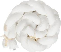 Apsauginis bortelis BabyMatex Muslin 01, balta sp., 200 cm x 30 cm