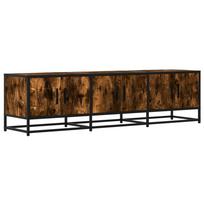 vidaXL Televizoriaus spintelė, dūminė, 150x35x41cm, mediena ir metalas