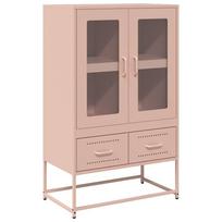 vidaXL Komoda, rožinės spalvos, 68x39x111,5cm, plienas