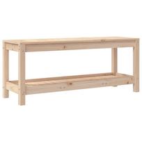 vidaXL Sodo suoliukas, 108x35x45cm, pušies medienos masyvas