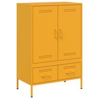 vidaXL Komoda, garstyčių geltonos spalvos, 68x39x101,5cm, plienas