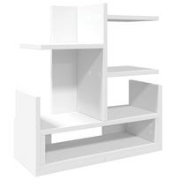 vidaXL Rašomojo stalo lentyna, balta, 49x20x52,5cm, apdirbta mediena