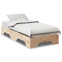 vidaXL lovos rėmas be čiužinio, sukraunamas 90x190 cm medžio masyvo