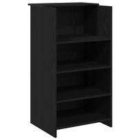 vidaXL Priėmimo stalas Juoda 55x50x103,5 cm apdirbta mediena