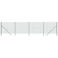 vidaXL Vielinė tinklinė tvora, žalia, 2x10m, galvanizuotas plienas