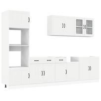vidaXL Virtuvinių spintelių komplektas, 7 dalių, Kalmar, balta