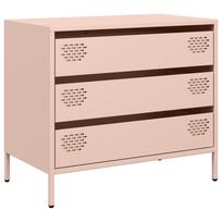 vidaXL Šoninė spintelė, rožinė, 68x39x58,5cm, šaltai valcuotas plienas