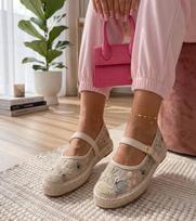 Moteriškos espadrilės su siuvinėtomis gėlėmis Lucille