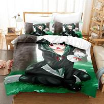Anime Kuma Kuma Kuma Bear Bedding Set Boys Girls Twin Queen Size Duvet Cover Pillowcase Bed Kids Adult Home Textileextile 135x200cm