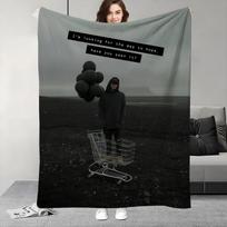 NF FEAR Raperio dizaino pledas Lengvas Skirtas bendrabučiams, trumpam miegui, svetainei, biurui, sofai, visų sezonų 75x90cm