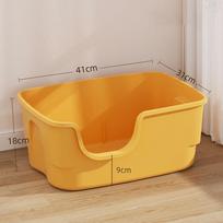 Cat Litter Box Bedpan Big Oversized Cat Tray Bedpan Large Capacity Semi-closed Plastic Anti-Splash Cats Toilet Pet Supplies