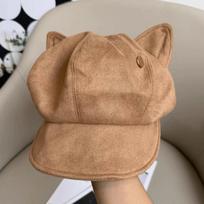 Fashion Cat Ears Women's Beret Japanese Style Anime Newsboy Cap Sweet Cat Paw Pattern Baseball Cap Everyday Outfits