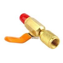 R410A R134A Straight Ball Valve Adapter For Standard 1/4-inch SAE Refrigeration Charging Hose HVAC 1/4 AC Brass Ball Valve China Mainland