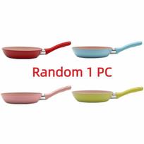 Multifunctional Non Stick Frying Pan Wok 14cm Silicone Handle Food Pan Marble Coated Kitchen Cookware Omelette Pan Household