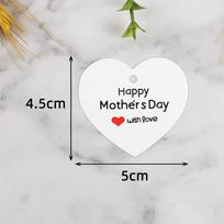 100pcs Heart Shaped Cards Mother Day Tags Hanging Decoration White Red Paper Cake Decor Tag DIY Crafts Hand Gift Hanging Tag 1600*900*700MM