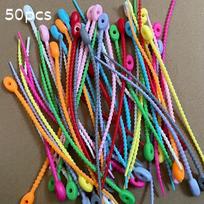 Reusable silicone cable organizer - cable ties, zipper pockets, and twisted straps for neat wire and cable management (as the picture,20pcs)