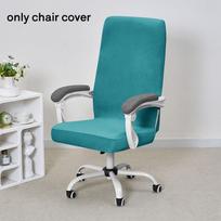1PC Velvet Office Computer Desk Chair Covers Armchair Protector Black High Quality House Chaise Gamer Covers No gloves