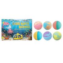 Kids Bath Bombs Colorful Bubble & Nice Scent With Surprise Inside-30g*6PCS