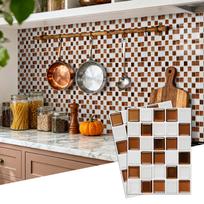 Peel-and-stick splash-proof wall decals, 20-pack, 9×6.7 inches, suitable for kitchens, bathrooms, and walls (as the picture,20pcs)
