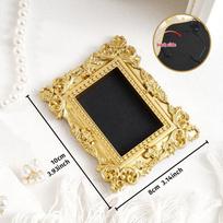 Hanging Mini Photo Frames Photographic Props Resin Vintage Picture Frame Glass-Free Baroque Ornate Wedding Photo Display Frames