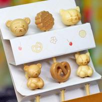 Cute Cartoon Bear Fork Japanese Sle Bento Label Cookie Bear Fork Fruit Label Kitchen Cooking Utensils DIY Mold