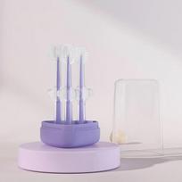 3pcs/set Pet Toothbrush Purple Cat Silica Gel Brush Clear Up Bad Breath Tartar Teeth Care Dog Cat Cleaning Mouth Dogs Supplies