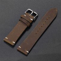 Calfskin Leather Watch Band for Omega for Seiko Bracelet 18mm 20mm 21mm 22mm 24mm Strap Dark Brown Stitching for Rolex Wristband 18mm