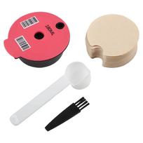 Refillable Coffee Capsule Pod for Bosch For Tassimo Comes with Two Silicone Lids and Cleaning Tools for Easy Use