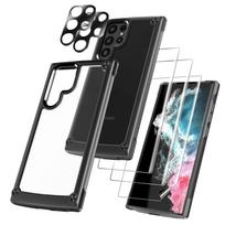 [6-in-1] for Samsung Galaxy S22 Ultra Case,2 Packs Camera Lens Protector + 3 Packs Soft Screen Protector,All-Round Protection for Galaxy S22 Plus juoda
