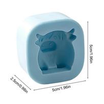 Cow Ice Mold Easy Release Cow Ice Mold for Whiskey Novelty Animal Mould for Home Kitchen Bar Barbecue Summer Parties Social mėlyna